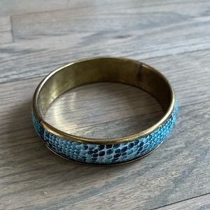 Blue Snakeskin Bangle